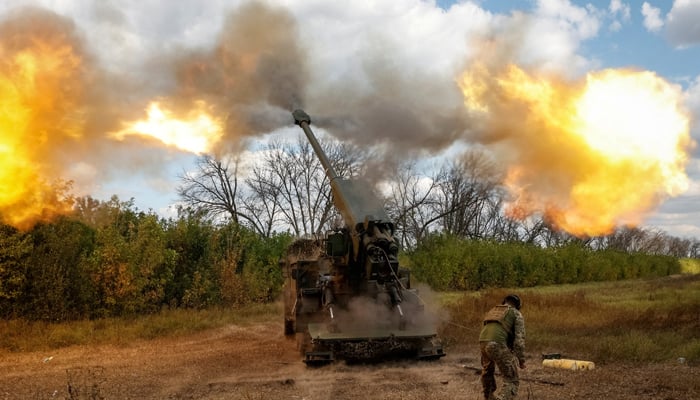 A Ukrainian serviceman fires a 2S22 Bohdana self-propelled howitzer towards Russian troops, amid Russias attack on Ukraine, at a position in Donetsk region, Ukraine September 13, 2023. — Reuters