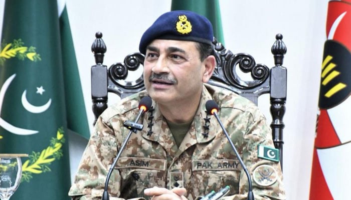 Chief of Army Staff General Syed Asim Munir addresses an event in Bahawalpur on March 1, 2025. — ISPR