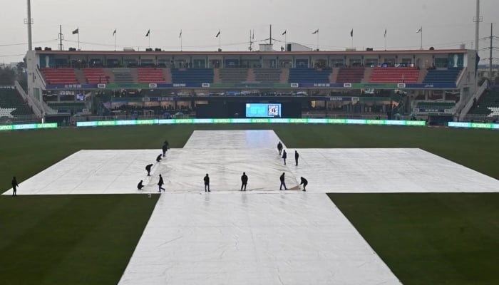 ICC Champions Trophy match between Pakistan and Bangladesh was abandoned due to rain, Rawalpindi, February 27, 2025. — AFP