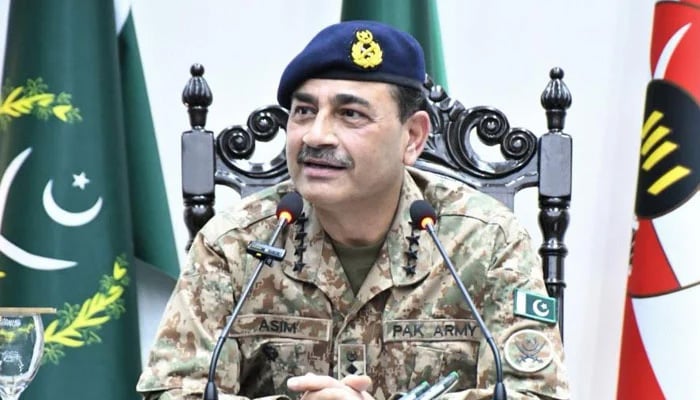 Chief of Army Staff General Syed Asim Munir addresses an event in Bahawalpur. — ISPR/File