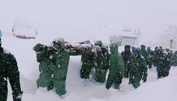 A still image shows what the Indian Army says is a rescue operation by Indian Army members during heavy snowfall, after an avalanche struck a camp near Mana village, in a location given as Garhwal Sector, Uttarakhand state, India, in this image released on February 28, 2025. — Reuters