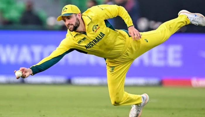 Australias Matthew Short dives during fielding in an ODI match in this undated image. — AFP/File