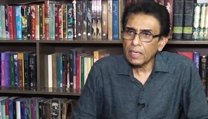 Muttahida Qaumi Movement-Pakistan Khalid Maqbool Siddiqui speaks during an interview with Geo News on March 2, 2025. — Screengrab/GeoNewsLive