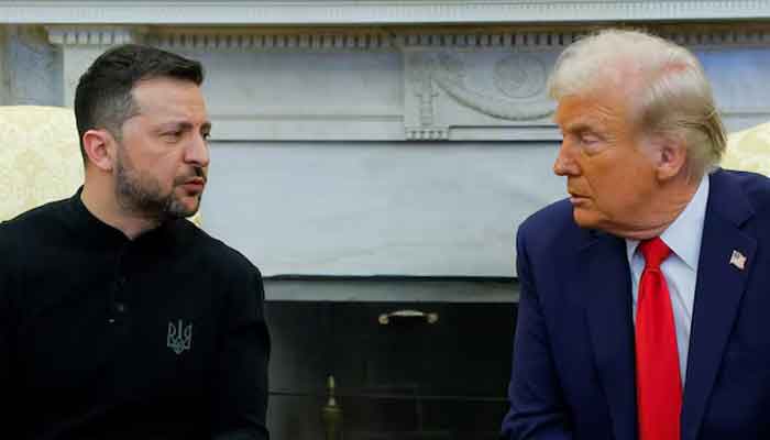 US President Donald Trump meets with Ukrainian President Volodymyr Zelensky at the White House in Washington, DC, US, February 28, 2025. — Reuters