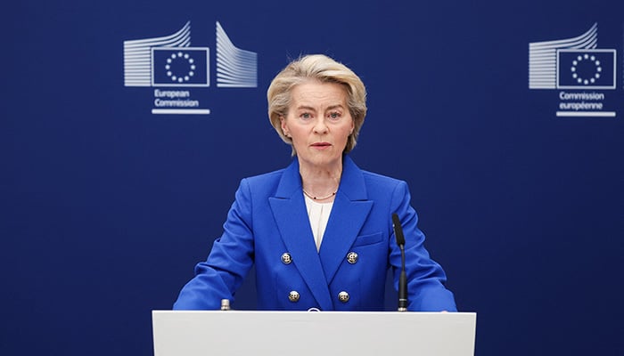 European Commission President Ursula von der Leyen delivers a statement on plans to strengthen the European defence industry and the EUs military capabilities, in Brussels, Belgium March 4, 2025. — Reuters