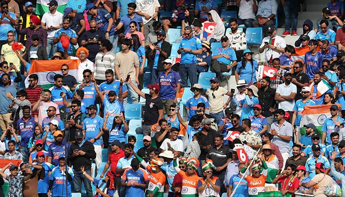 India fans in the stands during India vs Australia semi-final of ICC Champions Trophy at Dubai International Stadium, Dubai, United Arab Emirates, March 4, 2025. — Reuters