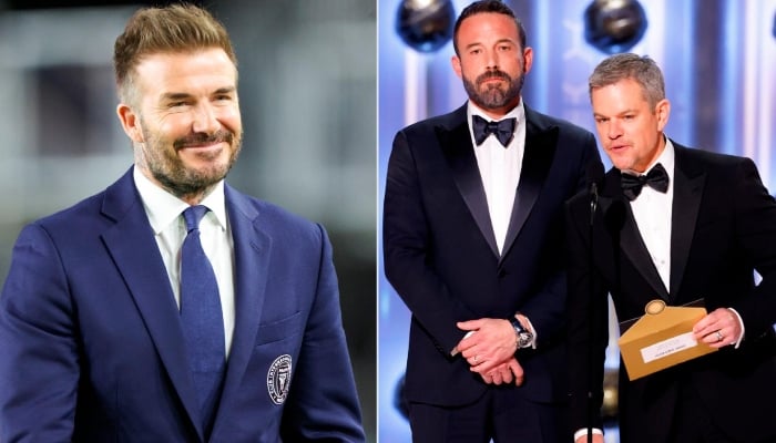 Photo: Matt Damon forging connections with David Beckham sans Ben Affleck: Report