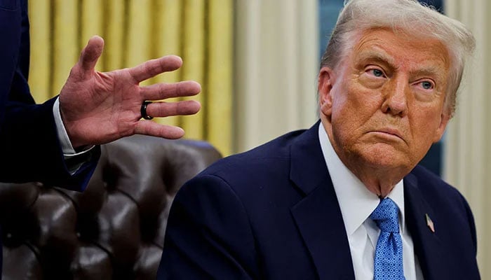 US President Donald Trump looks on, on the day he signs an executive order in the Oval Office at the White House in Washington, US, January 31, 2025. — Reuters