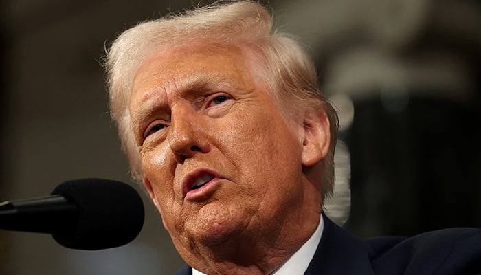 President Donald Trump treats a joint session of the Congress at the American Capitol on March 04, 2025 in Washington, DC. - Reuters