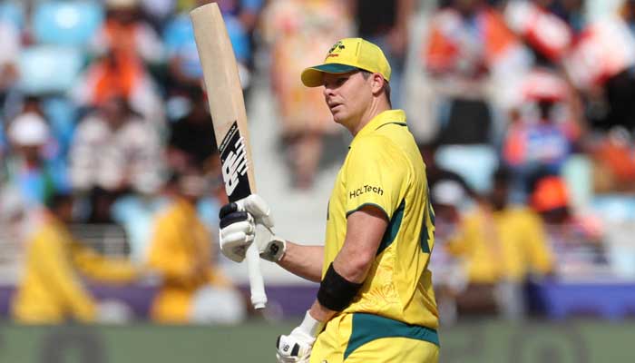 Australias Steve Smith celebrates after reaching his half century during the ICC Mens Champions Trophy semi-final against India at the Dubai International Stadium, Dubai, United Arab Emirates on March 4, 2025. — Reuters