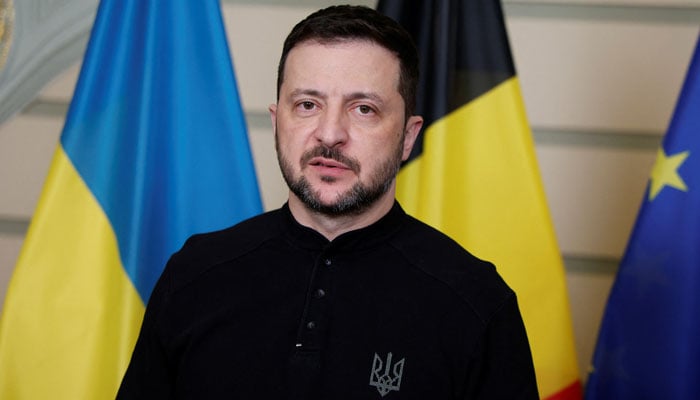 Ukrainian President Volodymyr Zelenskiy looks on during a meeting with Belgiums Prime Minister Bart De Wever (not pictured), in Brussels, Belgium March 6, 2025. — Reuters