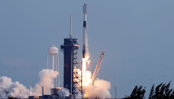 A SpaceX Falcon 9 rocket lifts off from the Kennedy Space Center with a payload of Starlink satellites in Cape Canaveral, Florida, US, January 8, 2025. — Reuters