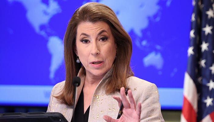 US State Department spokesperson Tammy Bruce speaks during her first press briefing at the State Department in Washington, DC, US, March 6, 2025. — Reuters