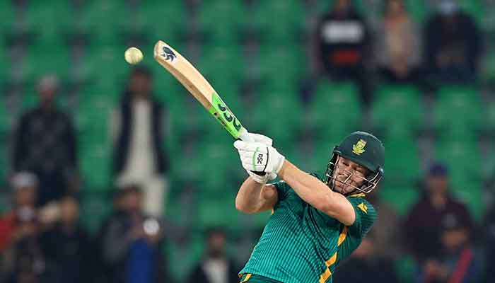 South Africas David Miller in action during ICC Mens Champions Trophy semi-final against New Zealand in Gaddafi Stadium, Lahore, March 5, 2025. — Reuters