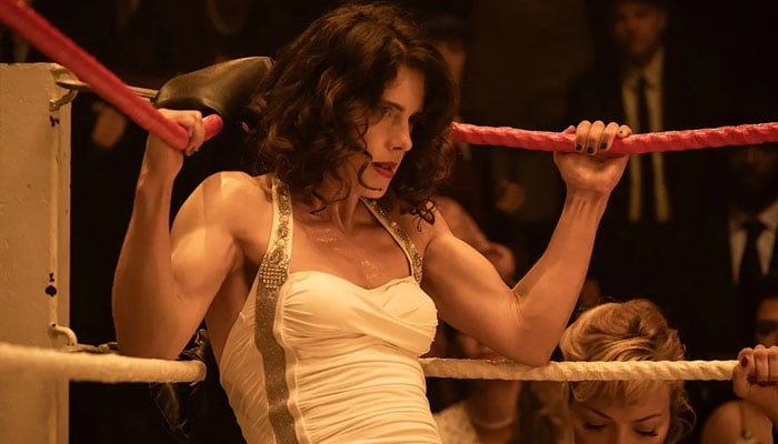 Emily Bett Rickards portrays wrestler Mildred Burke in Queen of the Ring