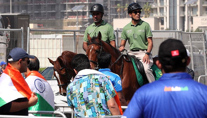 Fans gather for Indias Champions Trophy 2025 match at the Dubai International Stadium on February 23, 2025. — Reuters