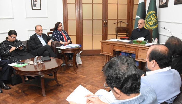 PM Shehbaz Sharif chairs a review meeting on ongoing reforms under the Smeda on March 8, 2025. — PID