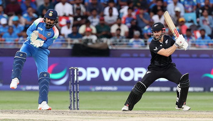 New Zealands Kane Williamson in action during Champions Trophy 2025 match against India at Dubai International Cricket Stadium on March 2, 2025. — Reuters