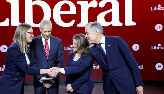 Canadas Liberal Party leadership candidates, on the day of an English language debate ahead of the March 9 vote to replace Prime Minister Justin Trudeau, in Montreal, Quebec, Canada, February 25, 2025.