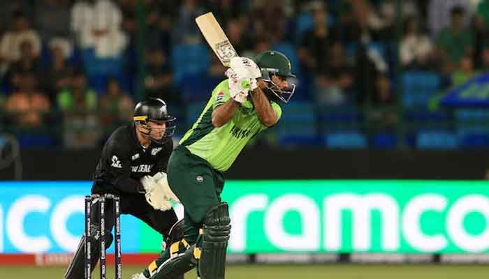 Pakistans Fakhar Zaman in action in ICC Mens Champions Trophy match against New Zealand in National Stadium, Karachi, Pakistan, February 19, 2025. — Reuters