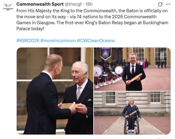 King Charles passes the baton at Buckingham Palace event