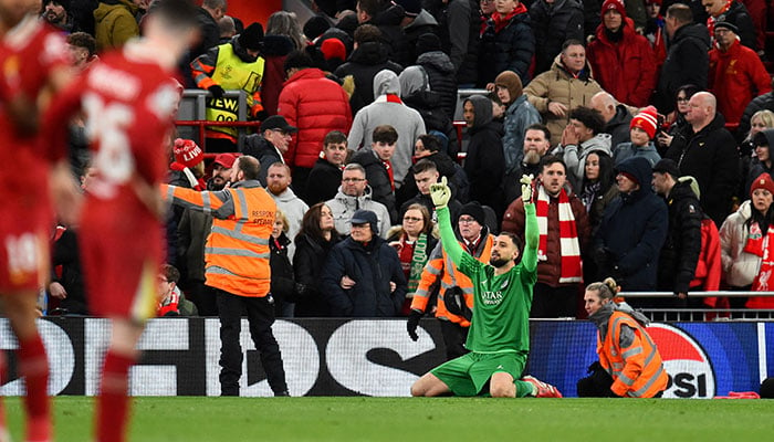 Paris Saint Jianluigi Donnarum, after the Champions League match against Liverpool on March 11, 2025. - Reuters