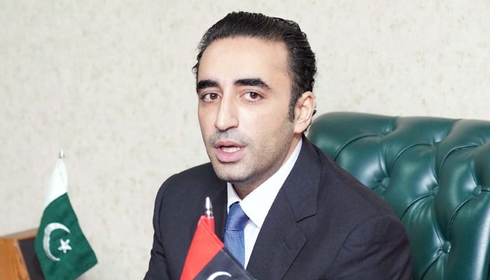 PPP Chairman, Bilawal Bhutto Zardari addresses to media persons during press conference, at his Chamber of National Assembly in Islamabad on Tuesday, March 11, 2025. — PPI