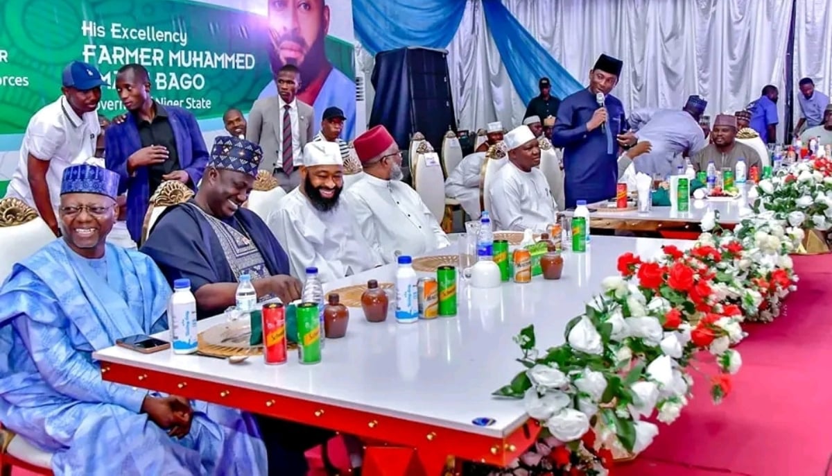 Dignitaries are seated before an iftar spread in Niger. — Daily Struggle Newspapers/File