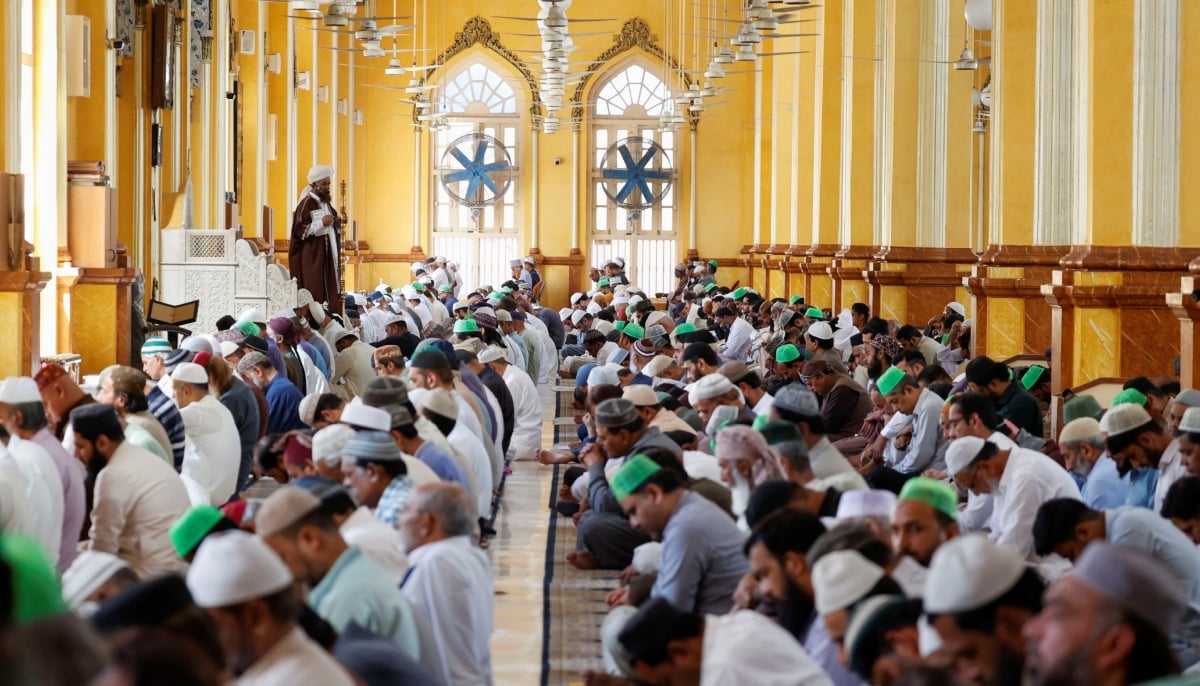 People attend Friday prayers during the Muslim holy month of Ramadan, at the New Memon Mosque in Karachi, Pakistan March 7, 2025. — Reuters