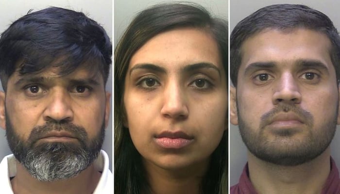 (Left to right) The trial of Urfan Sharif, and his wife Beinash Batool, along with an uncle, Faisal Malik, who lived with the family caused waves of revulsion in the UK. — AFP