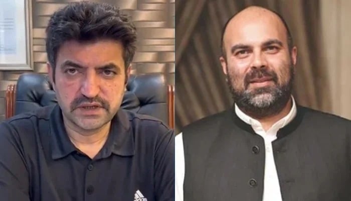 Former PTI member Sher Afzal Marwat and PTI leader Taimur Khan Jhagra. — X@sherafzalmarwat/ITDP website/File