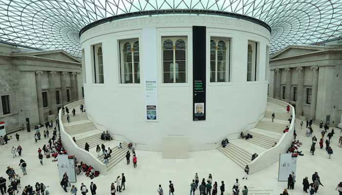 People walk through the atrium of the British Museum in London, Britain, September 28, 2023. — Reuters