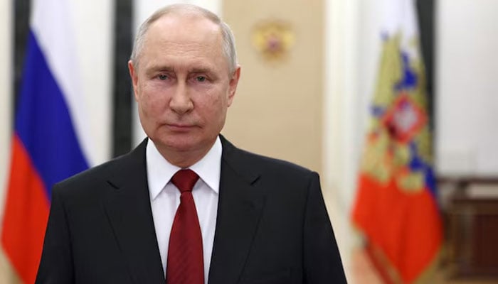 Russian President Vladimir Putin delivers a video address on the occasion of Youth Day in Moscow, Russia, in this picture released June 24, 2023. — Reuters