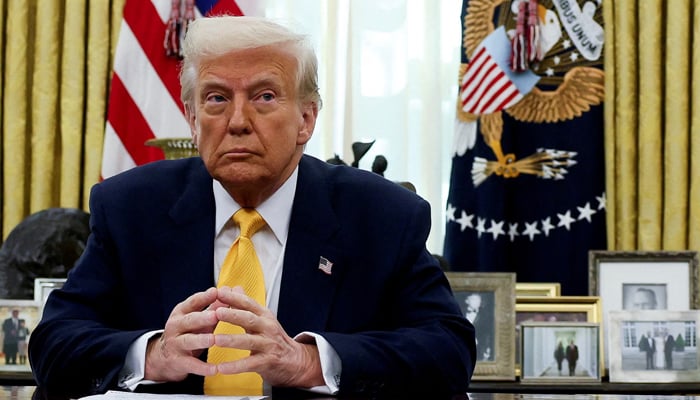 US President Donald Trump sits in the Oval Office of the White House in Washington, DC, US, March 7, 2025. — Reuters