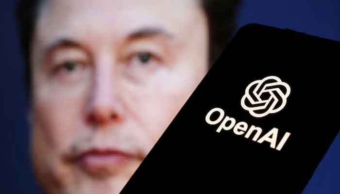 OpenAI logo is seen in front of Elon Musk photo in this illustration taken on March 11, 2024. — Reuters