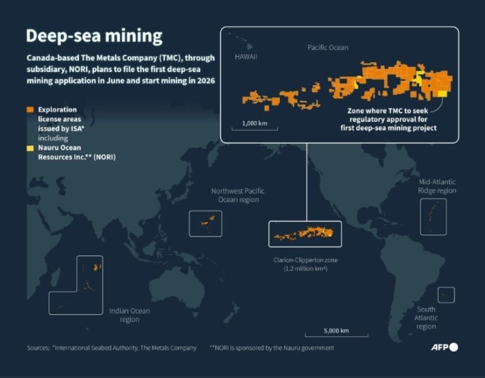 Deep-sea mining. — AFP