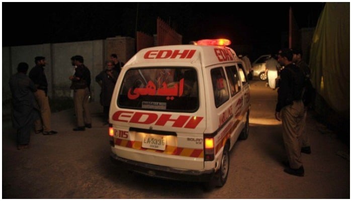 Picture showing an Edhi ambulance. — AFP/ File