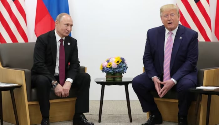 Russias President Vladimir Putin (left) and US President Donald Trump attend a meeting. —Reuters/File