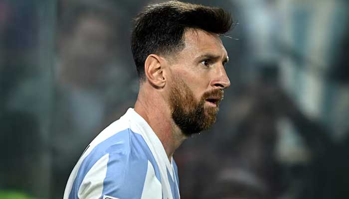 Argentinas Lionel Messi looks on during World Cup Qualifiers match against Peru, at Estadio Mas Monumental, Buenos Aires, Argentina, November 19, 2024. — Reuters