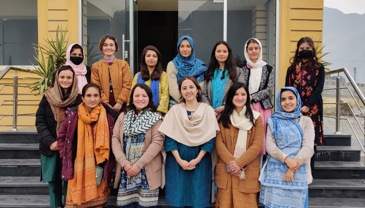 SheDev founder Zahra Nooreen poses with her all-women team. — Photo supplied via author