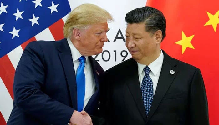 US President Donald Trump pictured with Chinas President Xi Jinping at the start of their bilateral meeting at the G20 leaders summit in Osaka, Japan, June 29, 2019. — Reuters