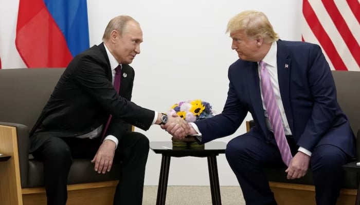 Russias President Vladimir Putin and US President Donald Trump shake hands during a bilateral meeting at the G20 leaders summit in Osaka, Japan, June 28, 2019. — Reuters