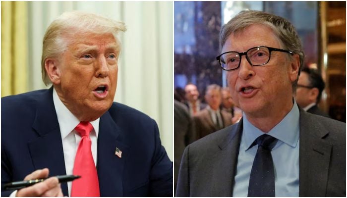 A collage showing US President Donald Trump (left) and Microsoft co-founder and tech billionaire Bill Gates. — Reuters/File