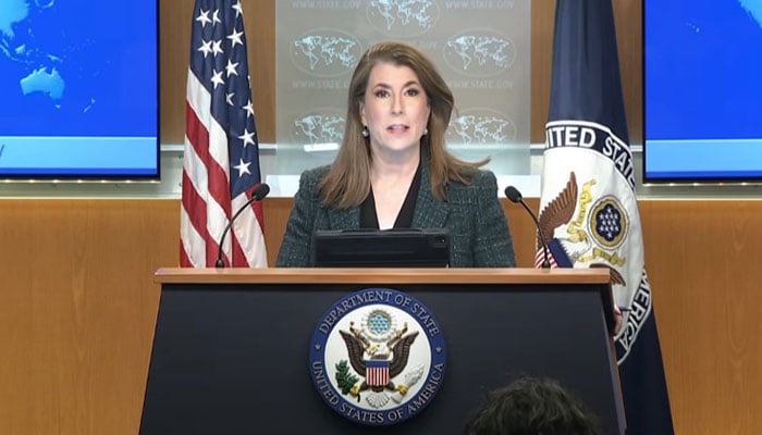 US State Department Spokesperson Tammy Bruce speaks during a press briefing in Washington, US on March 17, 2025. — Screengrab via YouTube@StateDept