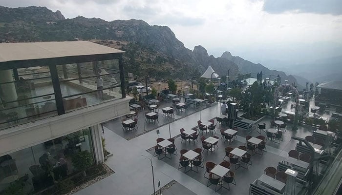 A general view of a restaurant situated on a mountain in Taif, Saudi Arabia. — Reporter