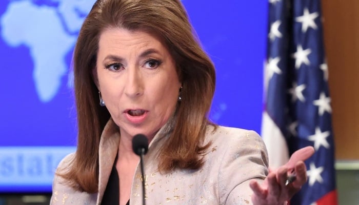 US State Department spokesperson Tammy Bruce speaks during her first press briefing at the State Department in Washington, DC, US, March 6, 2025. — Reuters