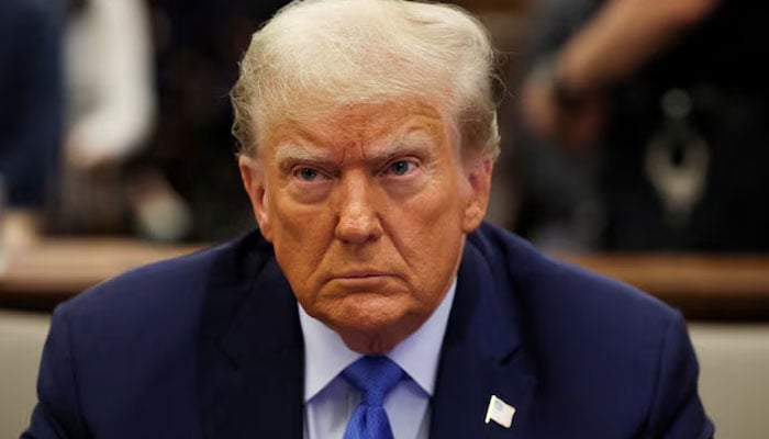 President Donald Trump pictured as he attends the Trump Organization civil fraud trial, in New York State Supreme Court in the Manhattan borough of New York City, US, November 6, 2023. — Reuters