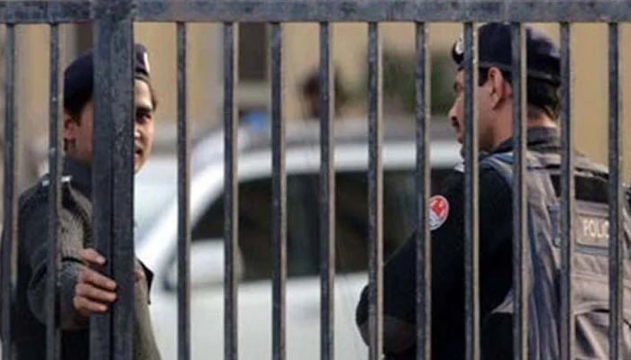 The representational image shows police officials at a police station. — AFP/File