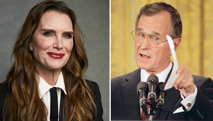 Brooke Shields shares an awkward anecdote about run in with George H.W. Bush