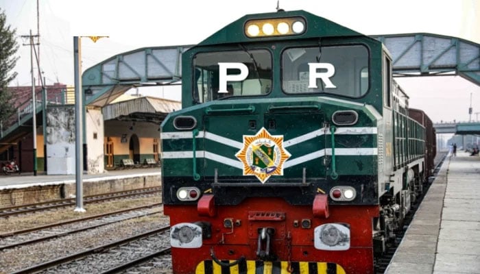 A Pakistan Railways train stationed at a platform. — Pakistan Railways/File